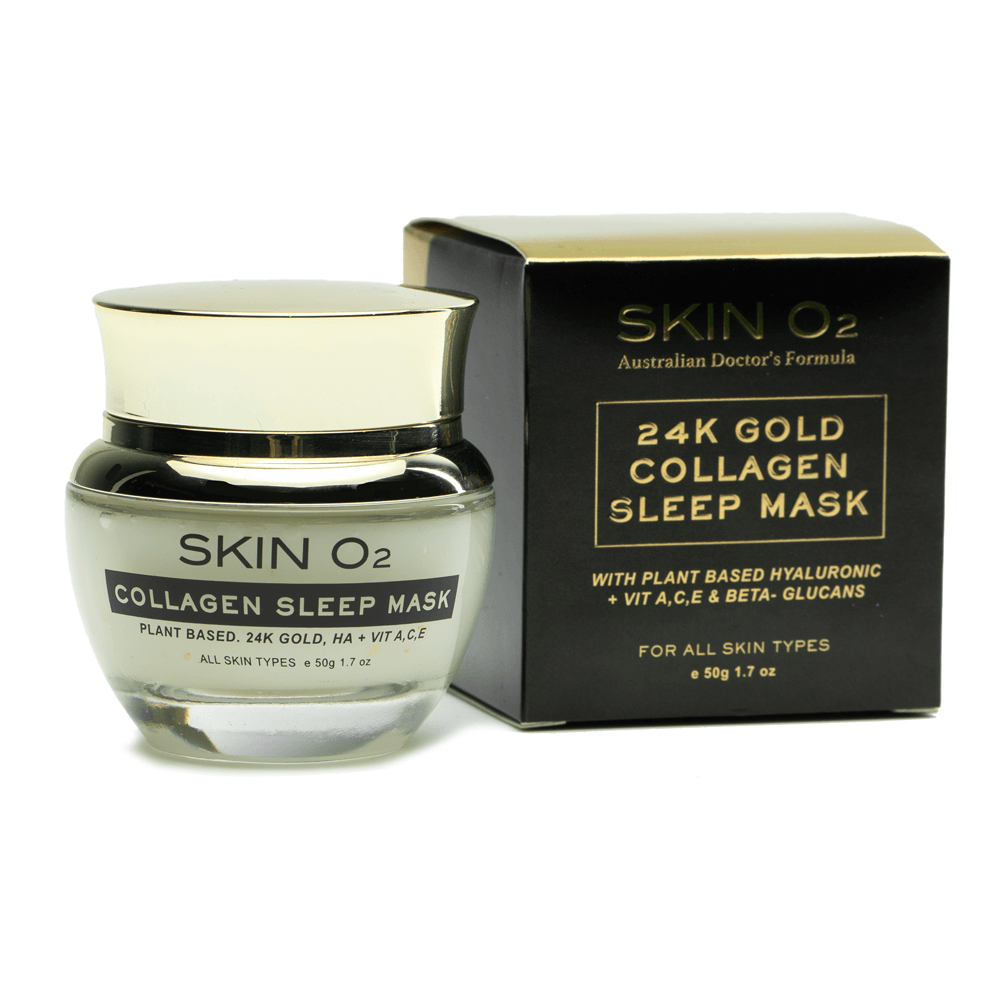 Skin O2 - Wholesale Skincare face mask - Collagen Sleep Mask - 24k Gold9