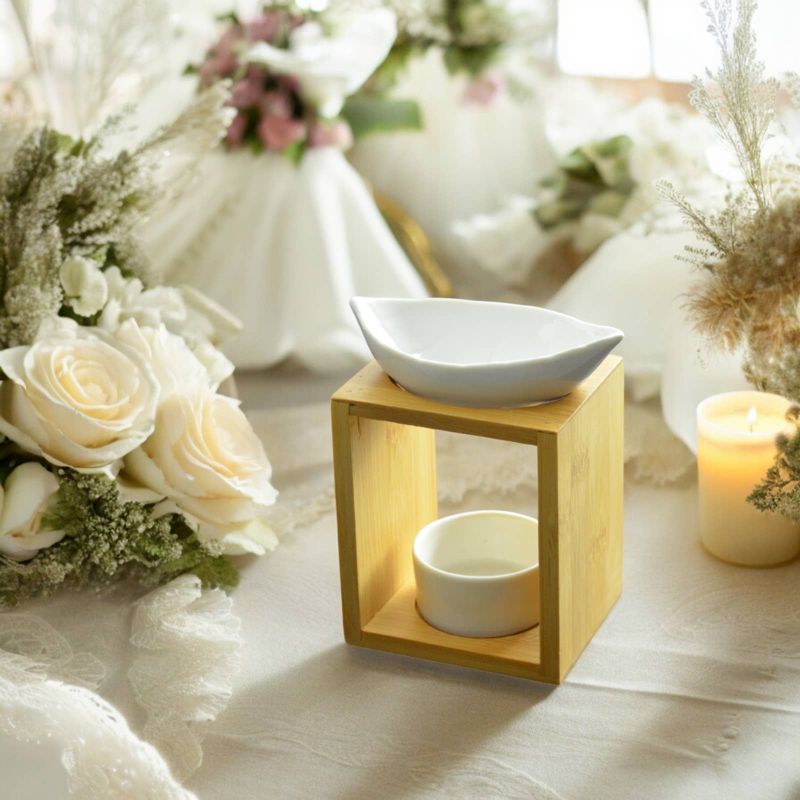 Zen'Arôme - Wholesale Oil Warmer - Bamboo Foliage Ceramic Wax and Melter Warmer7