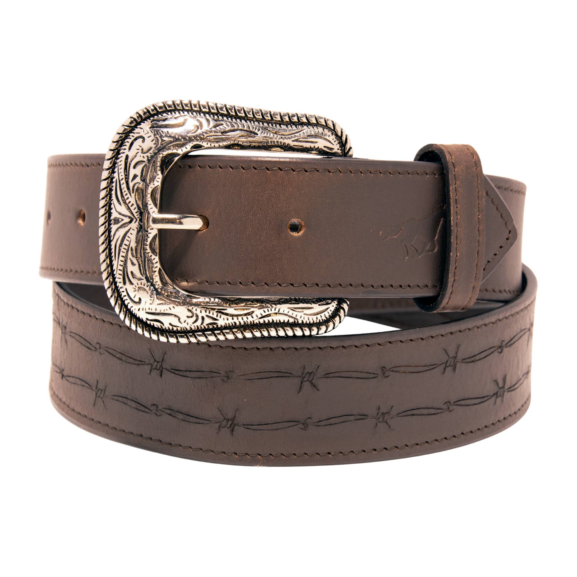 Western Express - Wholesale Belt - Unisex - Barbed Wire Top Grain Leather Belt1