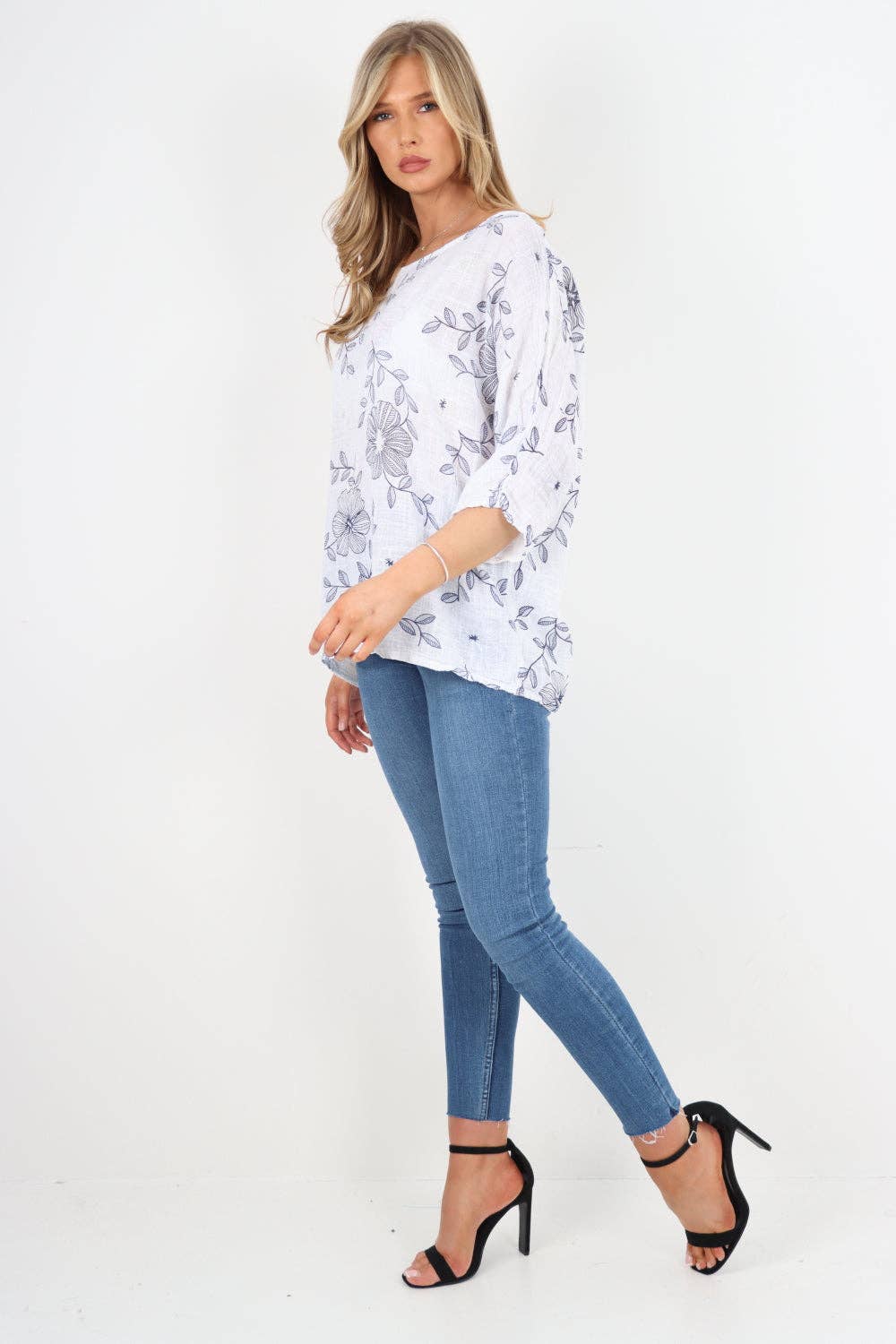 Miss Bold – Engroshandel Tunika - Dame – Italiensk bomuldsoverdel med blomsterprint49