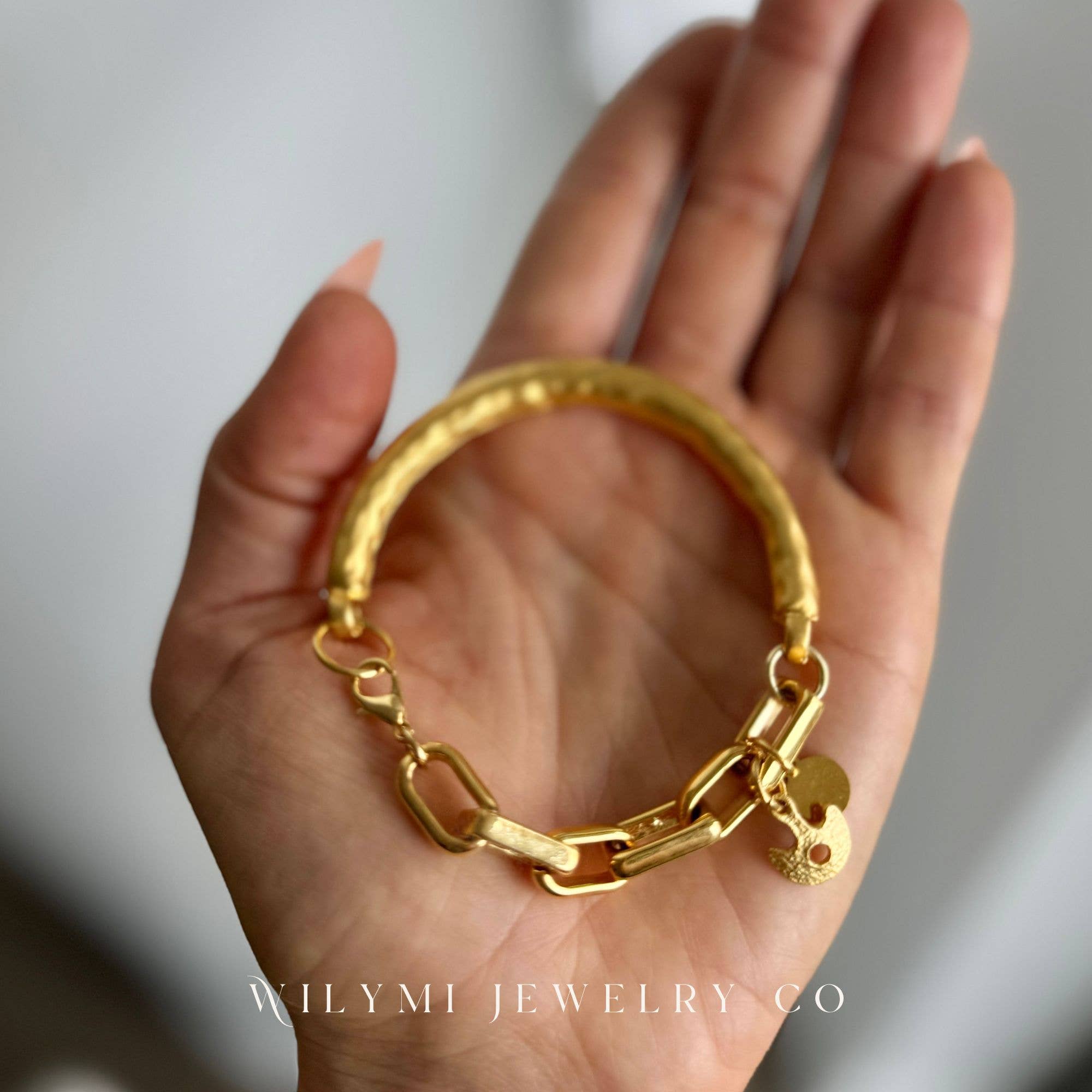 WILYMI Jewelry Co - Wholesale Link & Chain Bracelet -  HOW Gold Anchor Bracelet | 24k GF | Lobster Clasp 2