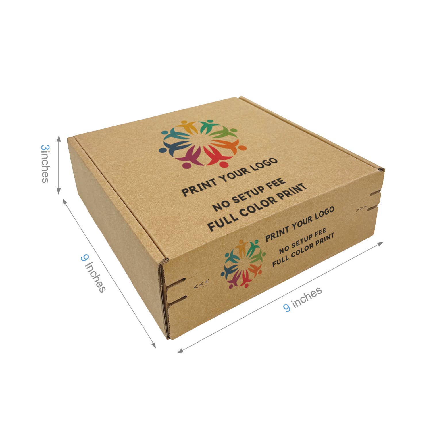 Kis Paper - Wholesale Gift Box - 40pcs 9"x9"x3" Custom Printed Kraft Mailer Boxes0