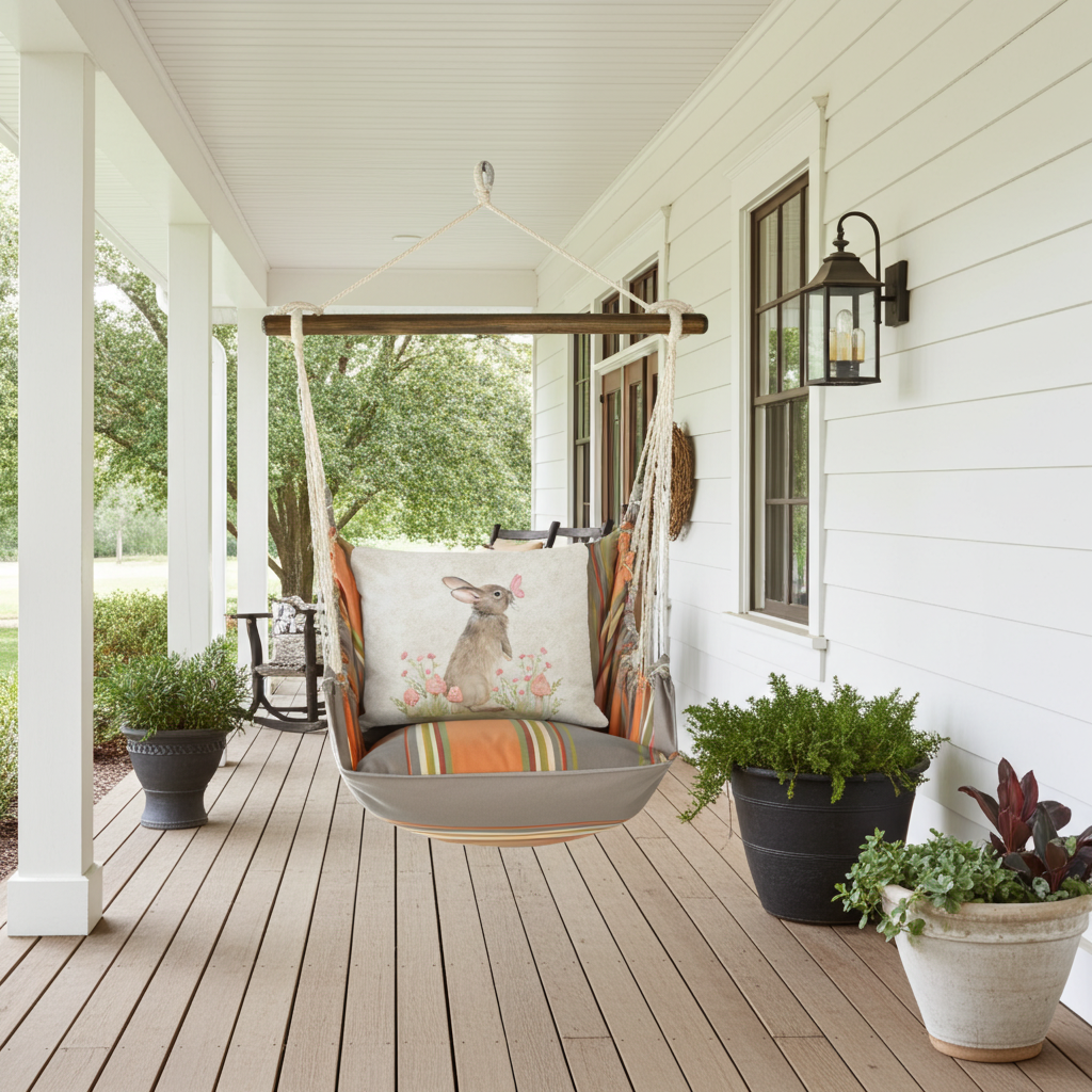 Magnolia Casual - Wholesale Swing Set - Hammock Swing 4-Piece Set indoor / outdoor - Serene Sunset15