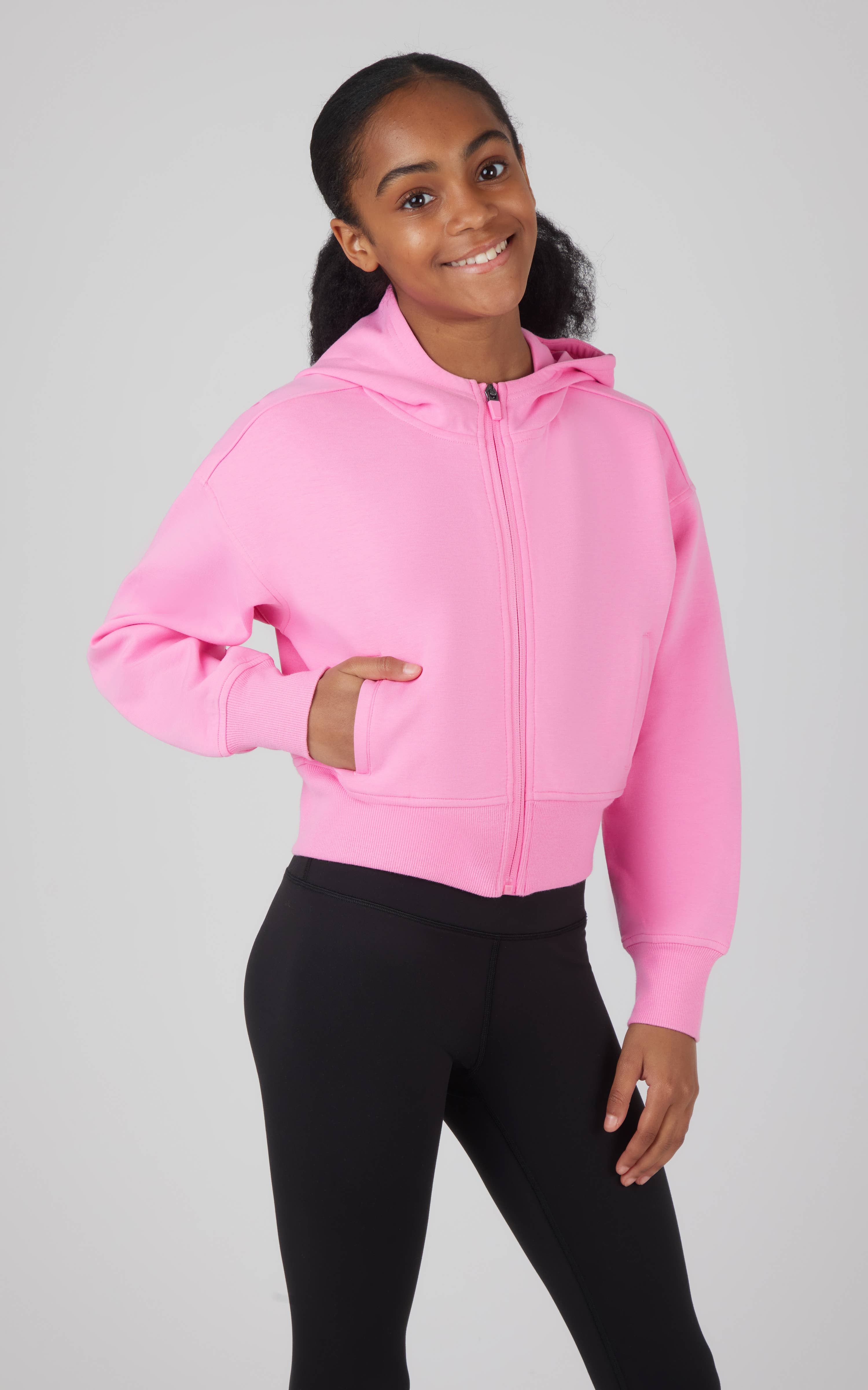 90 Degree by Reflex & Yogalicious - Wholesale Jacket - Kids - Girls Scuba Full Zip Everyday Hoodie Jacket11