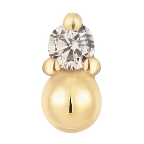 Babe – 14K Gold Threadless End for wholesale by Piercing-zone