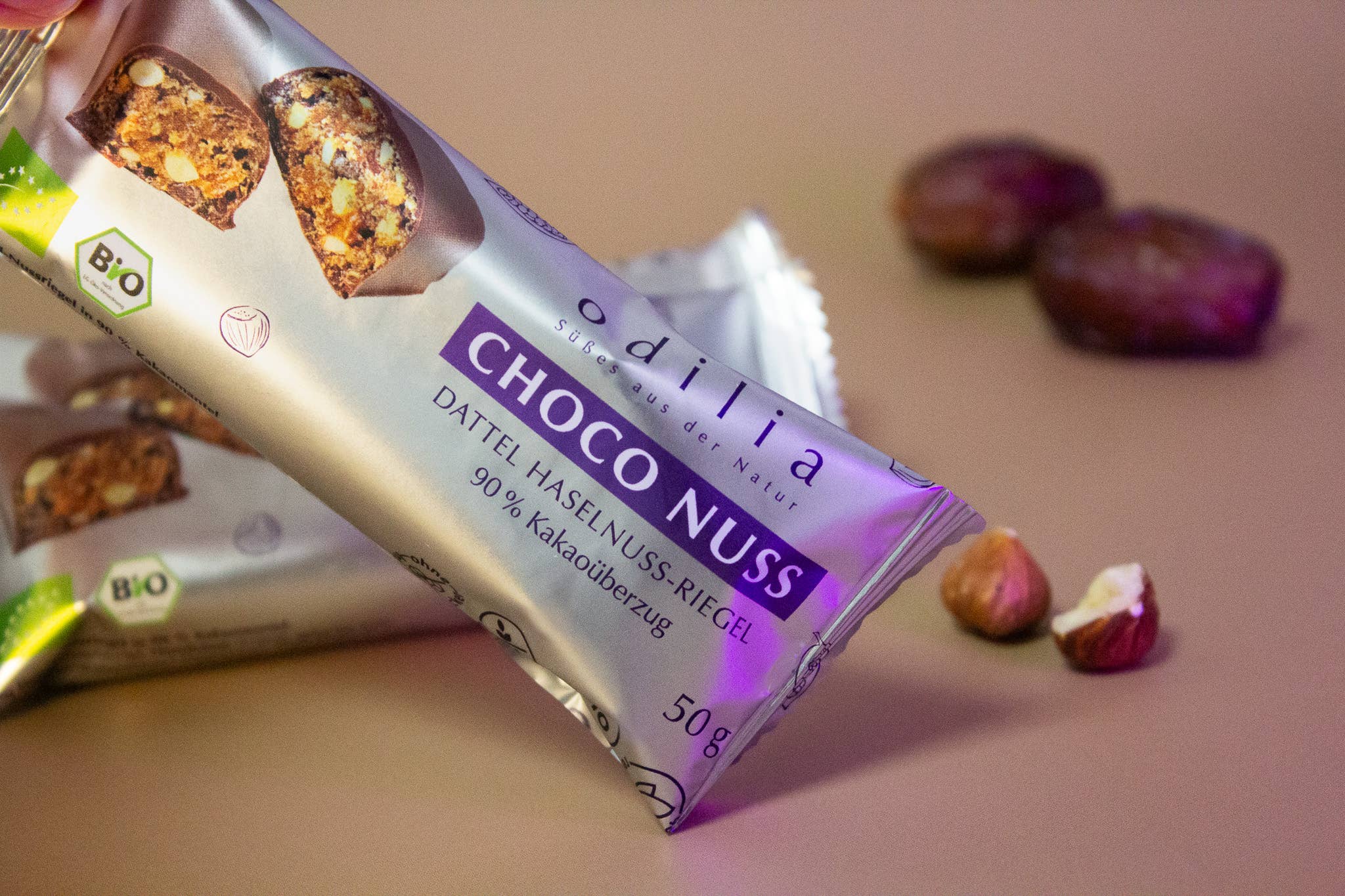odilia – Großhandel Schokoriegel – Choko Nuss – Bio Dattel-Haselnuss-Riegel4