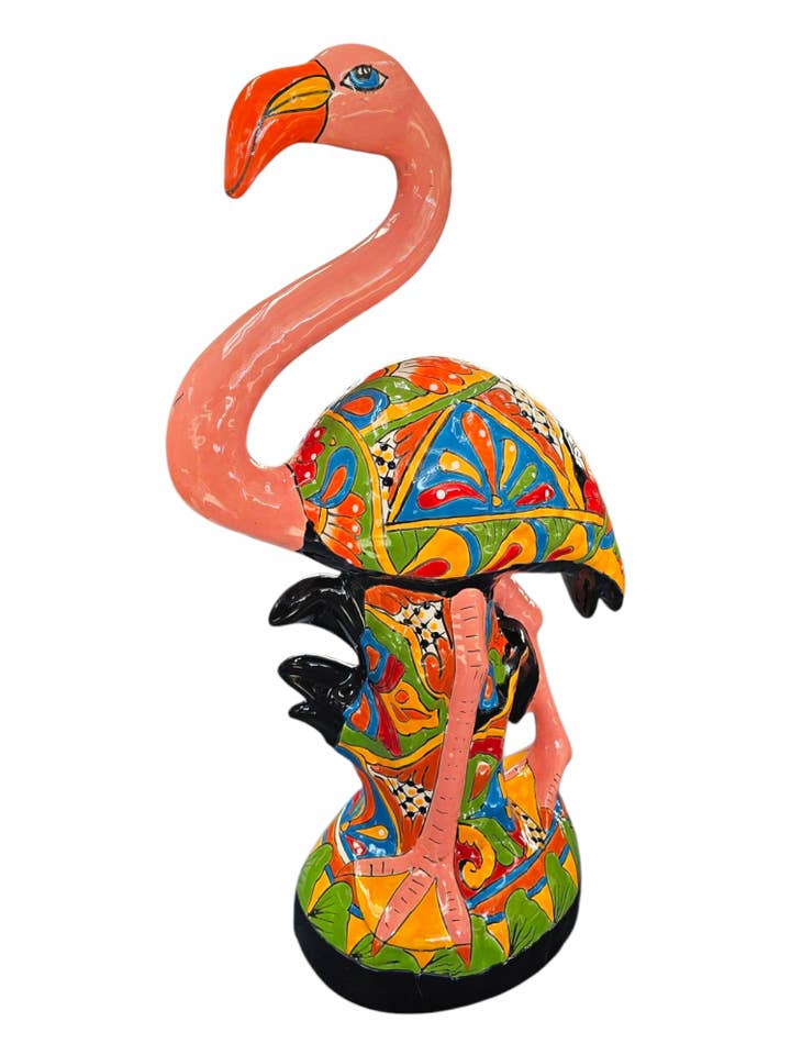 PINK FLAMINGO HEAD UP 16Lx9Wx28H for wholesale by Pottery Express