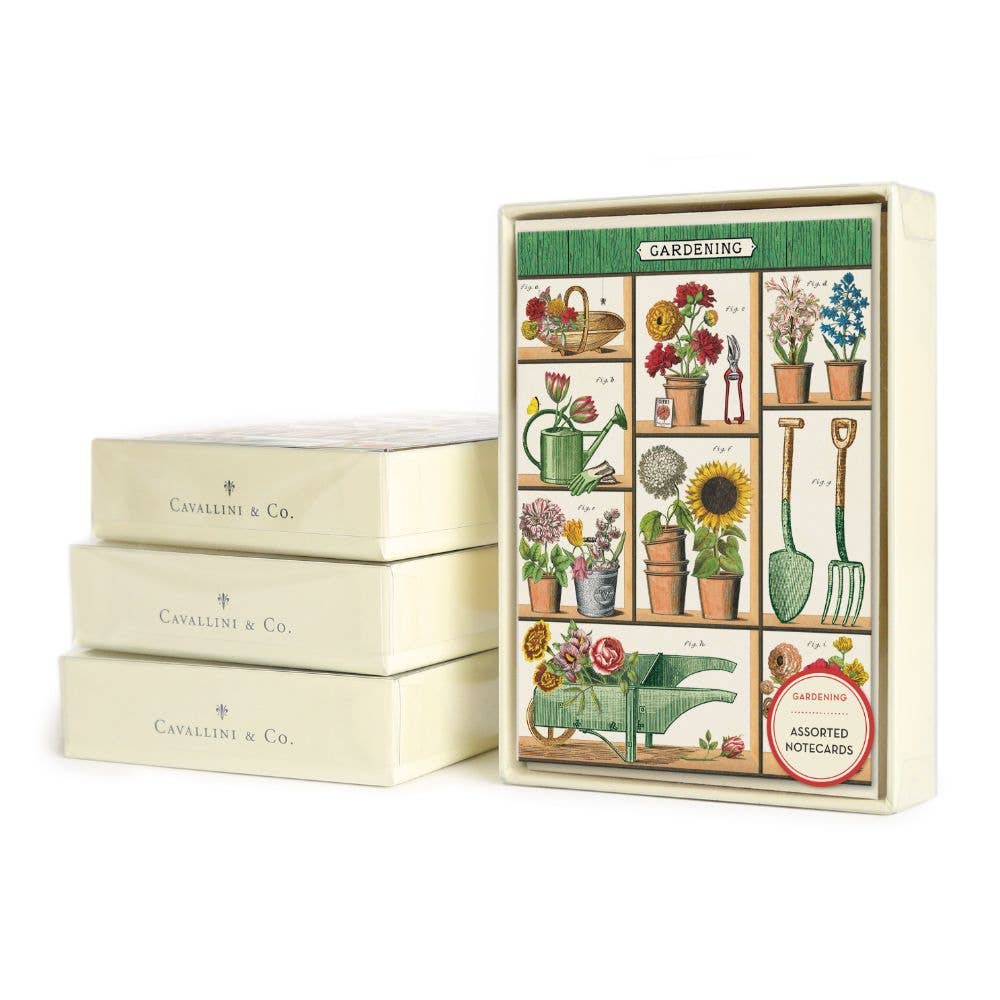 Bobangles - Wholesale Stationery/notecard set - Cavallini Boxed Notecards - Gardening0