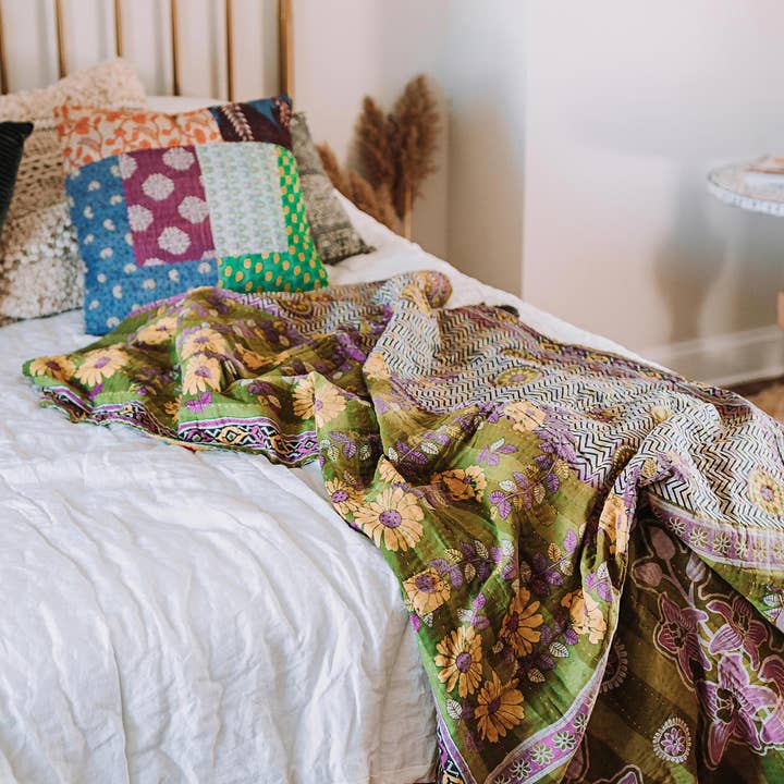 Ten Thousand Villages - Wholesale Throw Blanket - Sacred Sari Throw