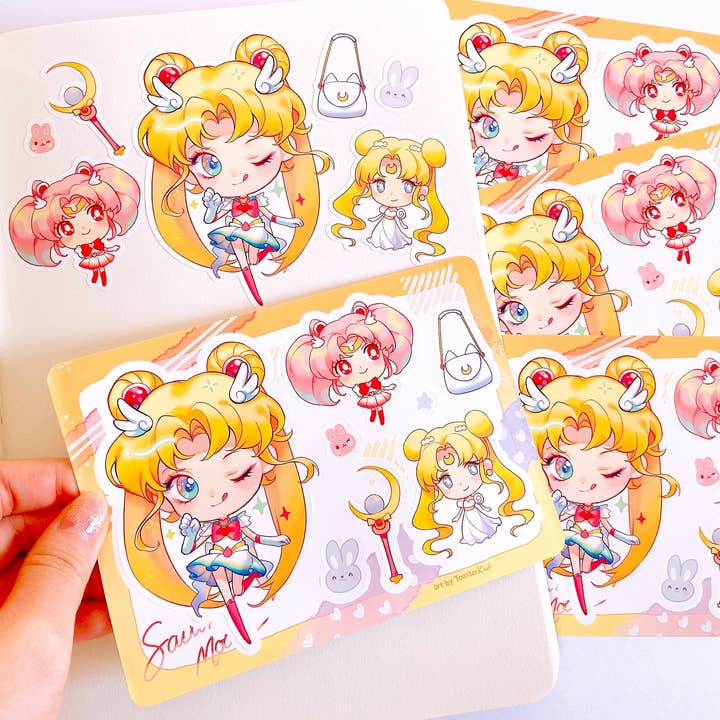 Sailor Moon Sticker Sheets for wholesale by ToasterKiwi