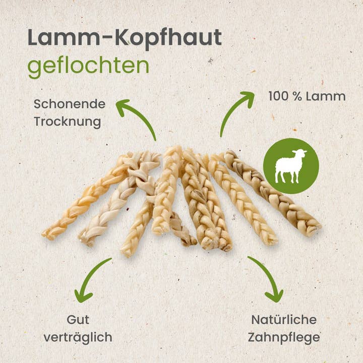 Kauartikel.com GmbH - Wholesale Pet Bone/Rawhide - Dog - Lamb scalp, braided3