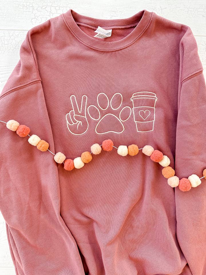 Peace Dogs koffiesweatshirt, shirt voor Valentijnsdag voor wholesale door Tails Up, Pup