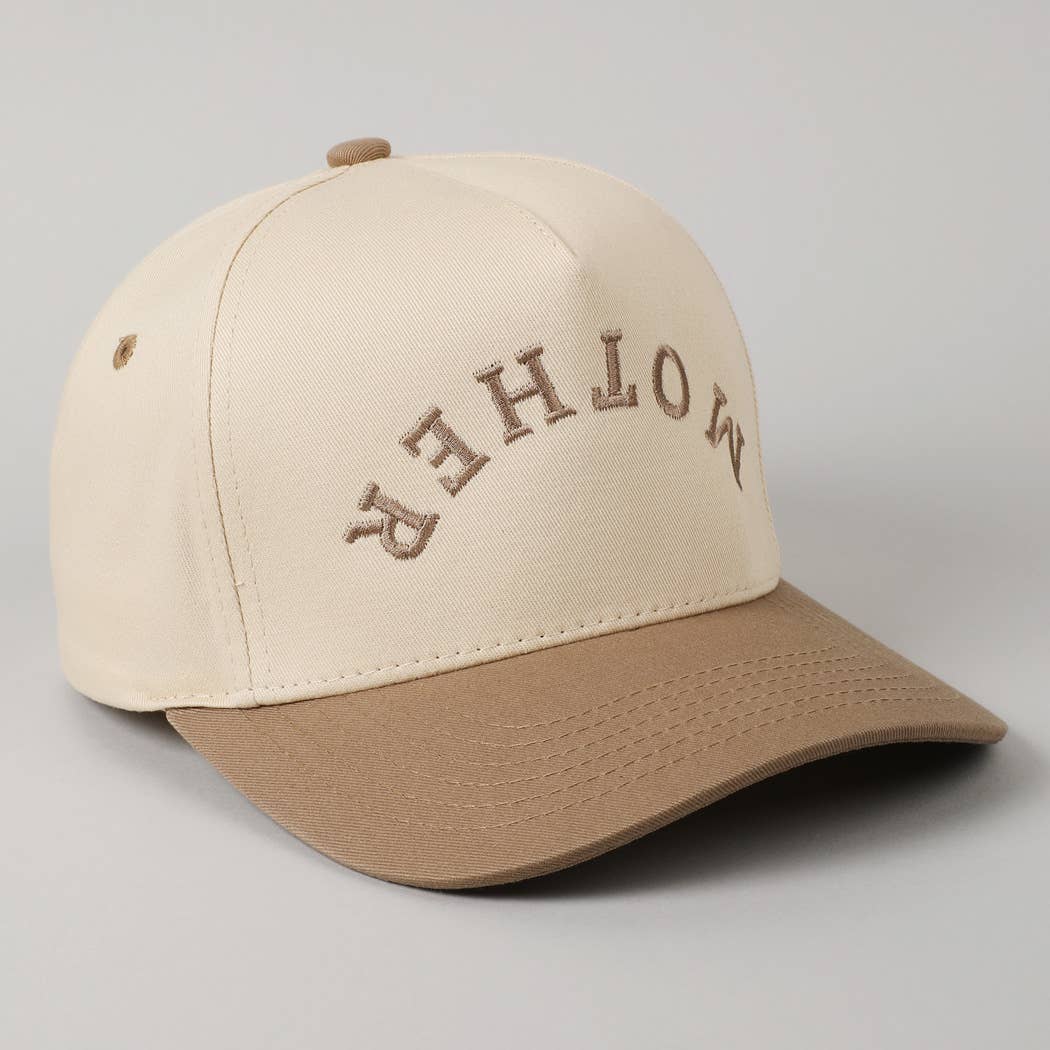 Fashion City - Wholesale Baseball Cap - Women's - MOTHER Upside Down Lettering Embroidery Cap2