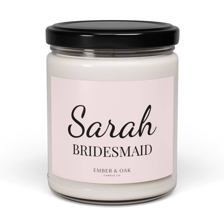 Personalized Bridesmaid Candle, Custom Bridesmaid Gifts, Bridesmaid Proposal Box Ideas, Bridesmaid Candle Ask Bridesmaid Wedding Day Gift for wholesale by Blue & Willow
