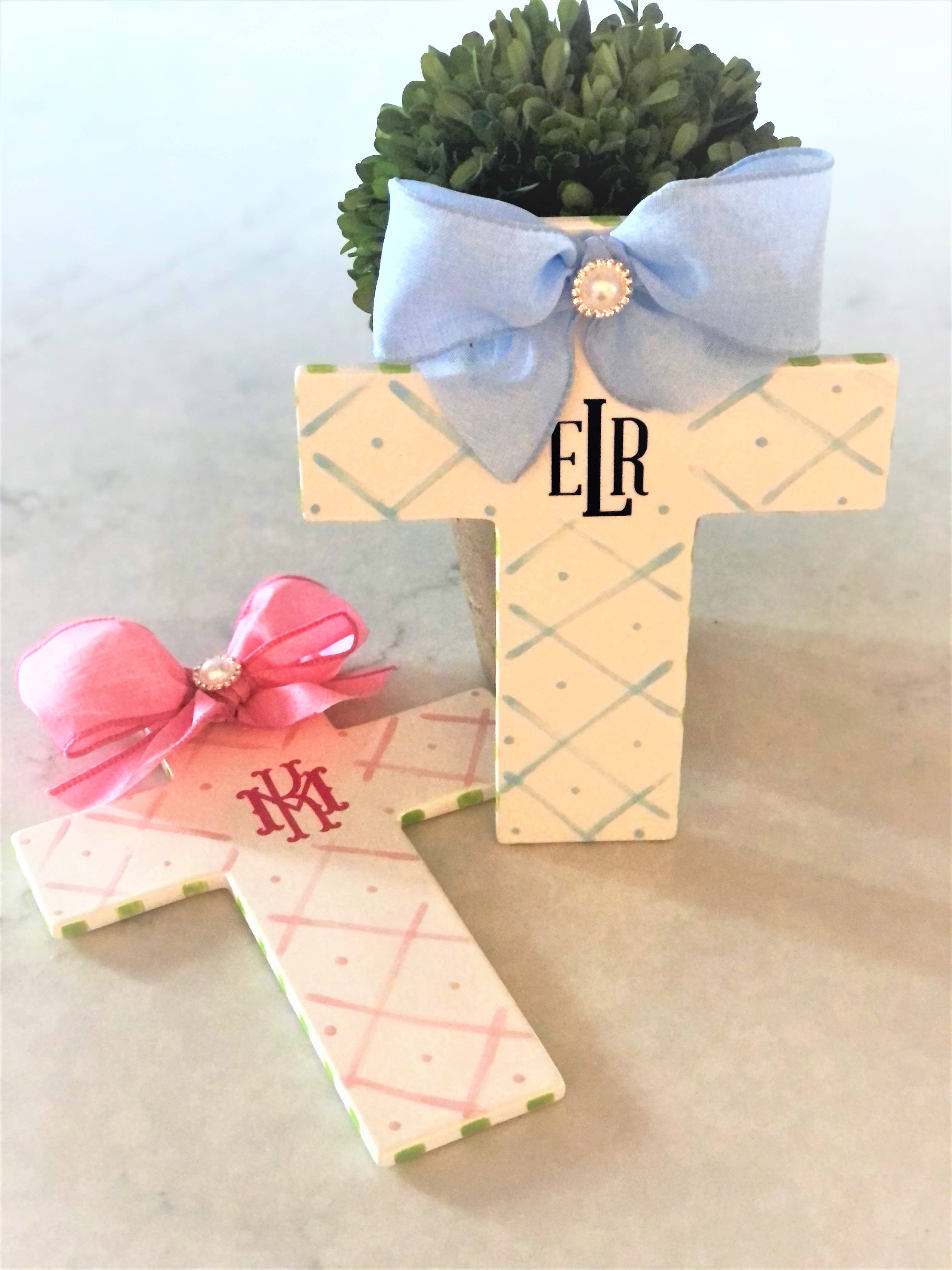 Kricket Lane Designs - Wholesale Wall Cross - Pink Ceramic Cross2