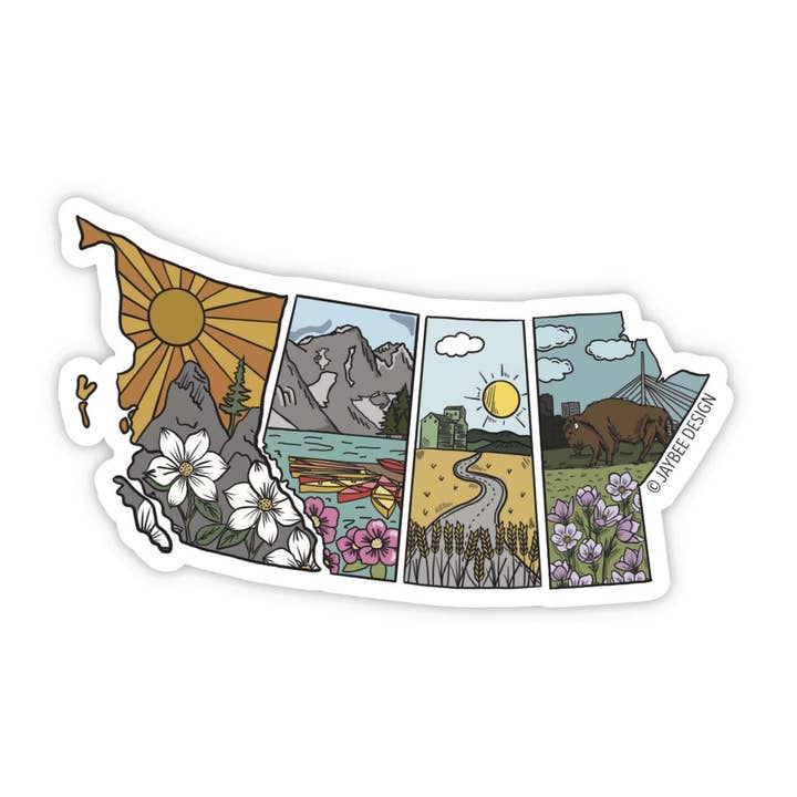 Western Provinces Vinyl Sticker for wholesale by Jaybee Design