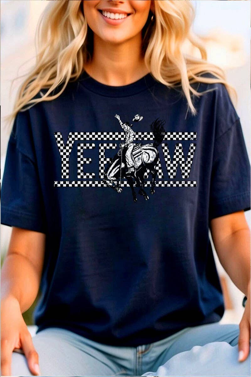DG WORLD - Wholesale T-Shirt (Graphic) - Women's - Yeehaw Graphic Heavyweight Cotton Tee4
