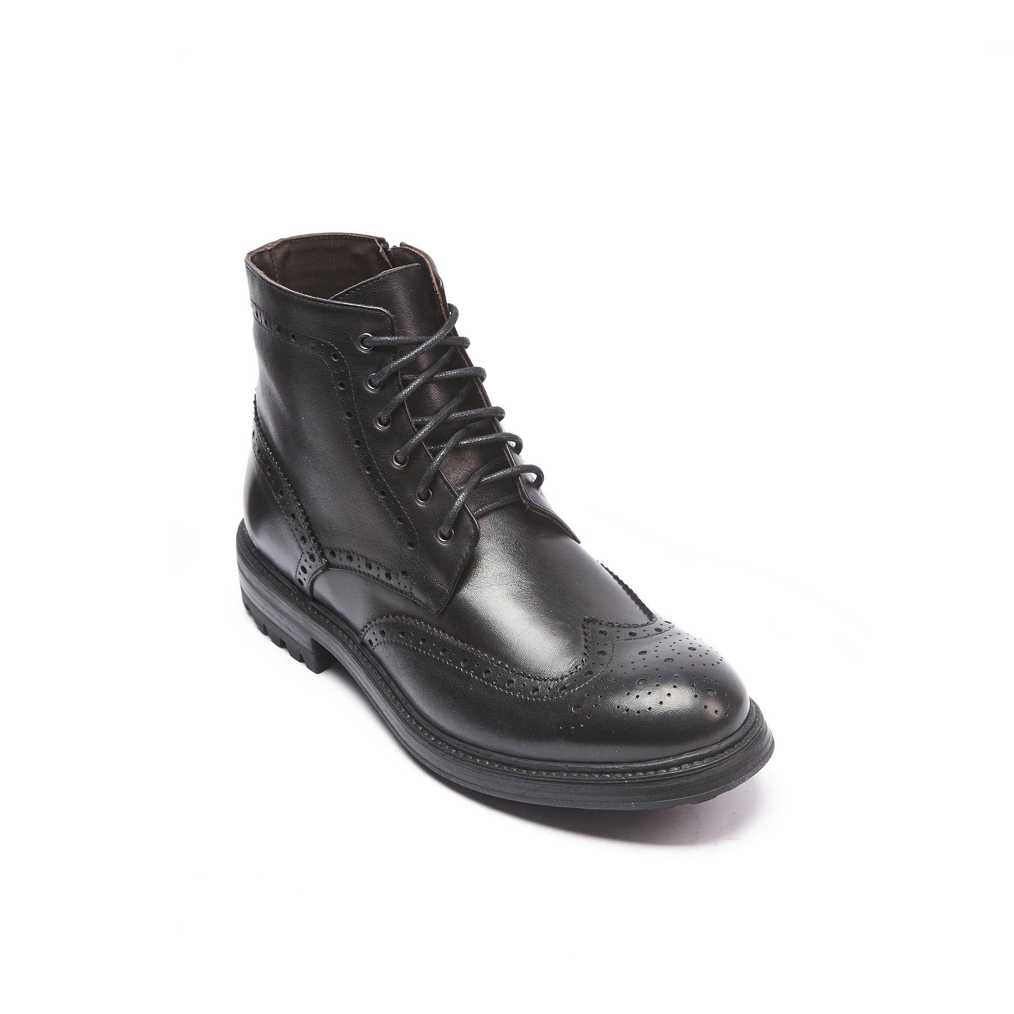 Frank Daniel - Wholesale Chelsea Boots - Men's - Black lace-up boot for men. Made in Italy. FD31511