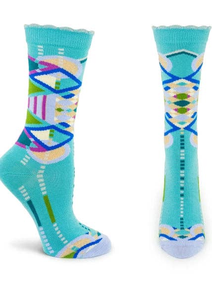 Calzini da donna in cotone mercerizzato con motivi per la vendita all'ingrosso da parte di DMITRY Ties