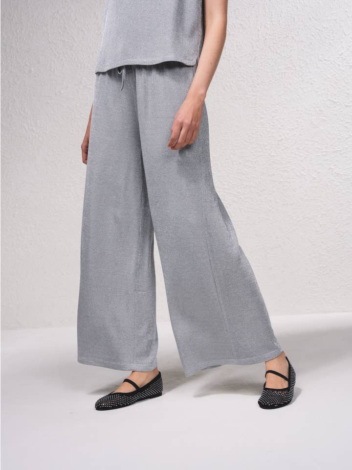 SMF - Vendita all'ingrosso Pantalone - Donna - 259615 - Pantaloni in lurex con lacci5