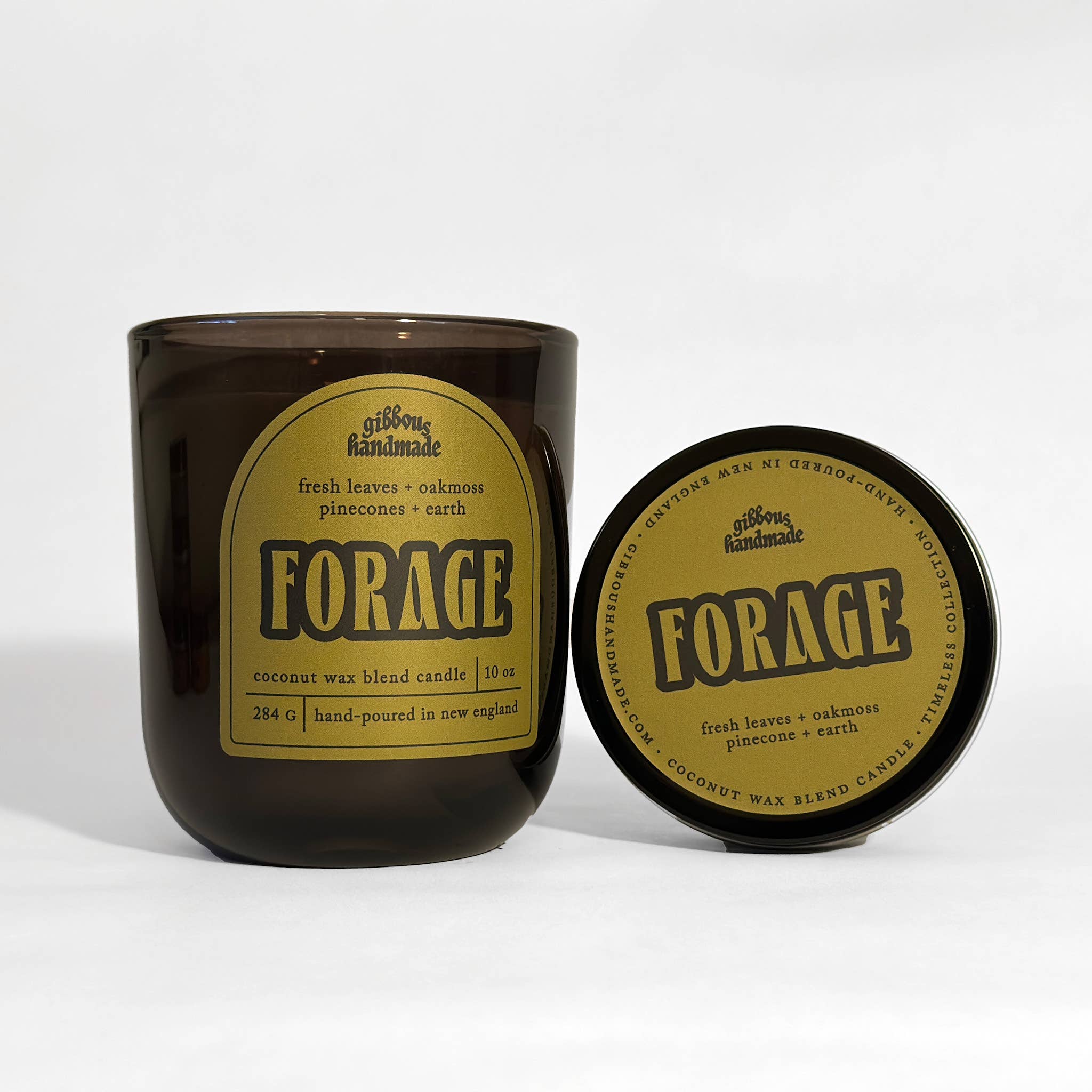 Gibbous Handmade - Wholesale Jar/Filled Candle - FORAGE Candle | Fresh Leaves, Oakmoss, Pine + Earth1