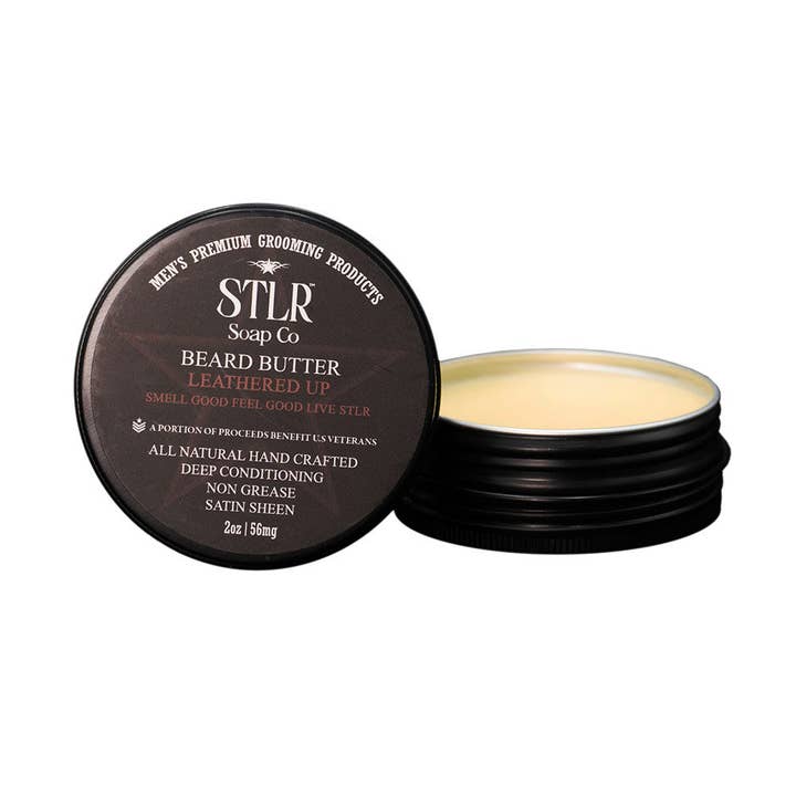 Leathered Up Beard Butter for wholesale by STLR Soap Company