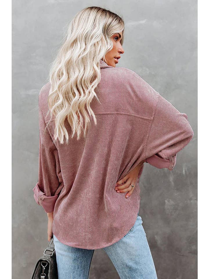 Hipster Row - Wholesale Shirt Jacket/Shacket - Women's - Jacey Corduroy Shacket | S-XL5