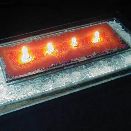J Moilanen Studio - Wholesale Decorative Tabletop Object - Fire and Ice Oil Lamp - 4 Wicks