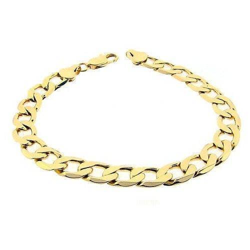 Italian Link 8 Inch Bracelet - 24k Gold Overlay för wholesale av SILVER MOON BAY