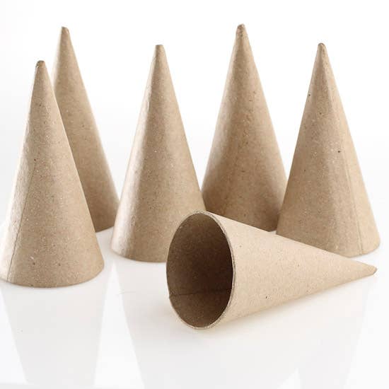 Factory Direct Craft - Vendita all'ingrosso Kit per lavoretti fai da te - Coni in cartone pressato da 4" H x 2" Dia - Confezione da 6 pezzi1