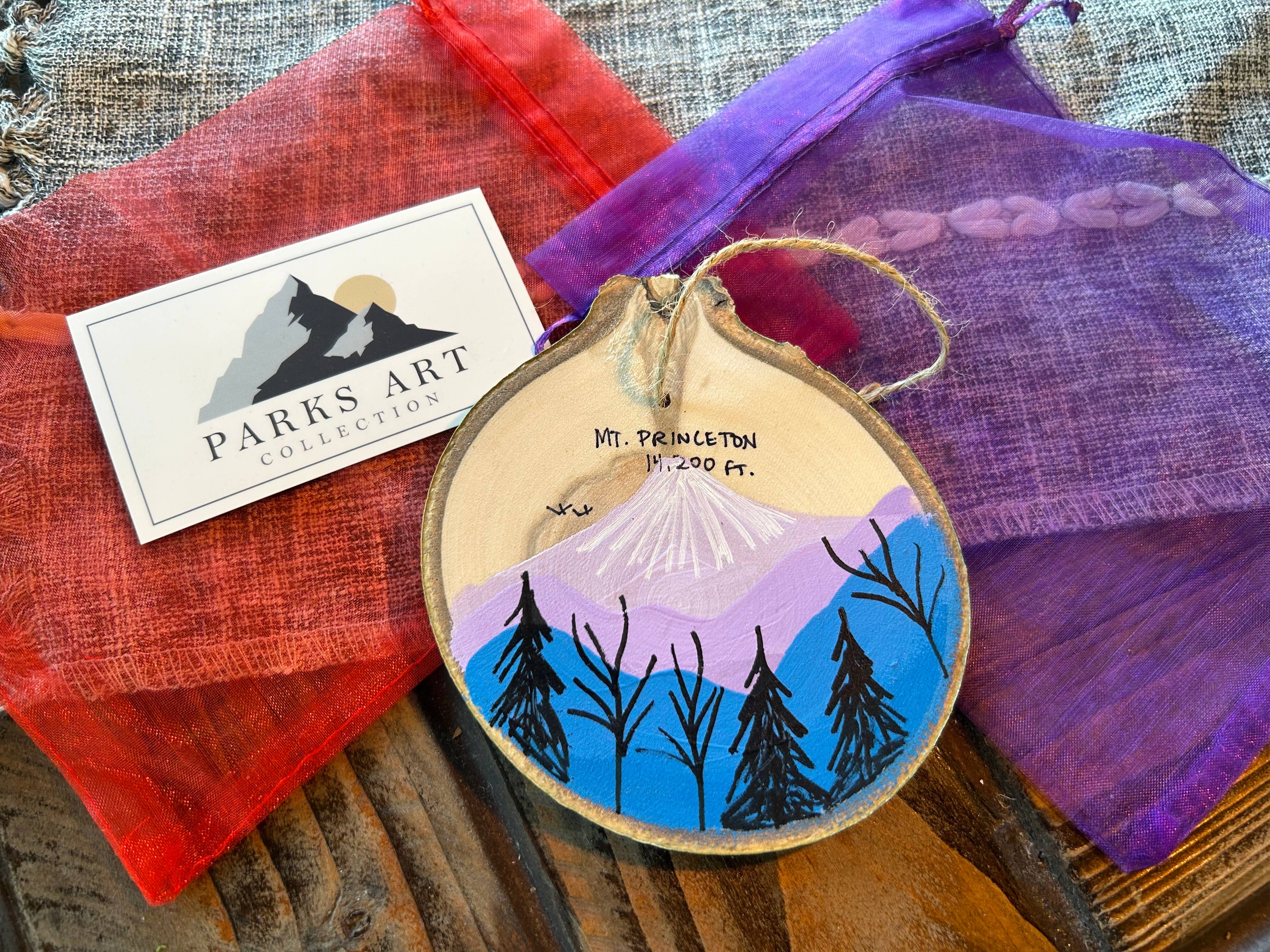 Parks Art Collection - Wholesale Ornament - Hand Painted Mountain Town Ornaments, Any Town or Mountain9