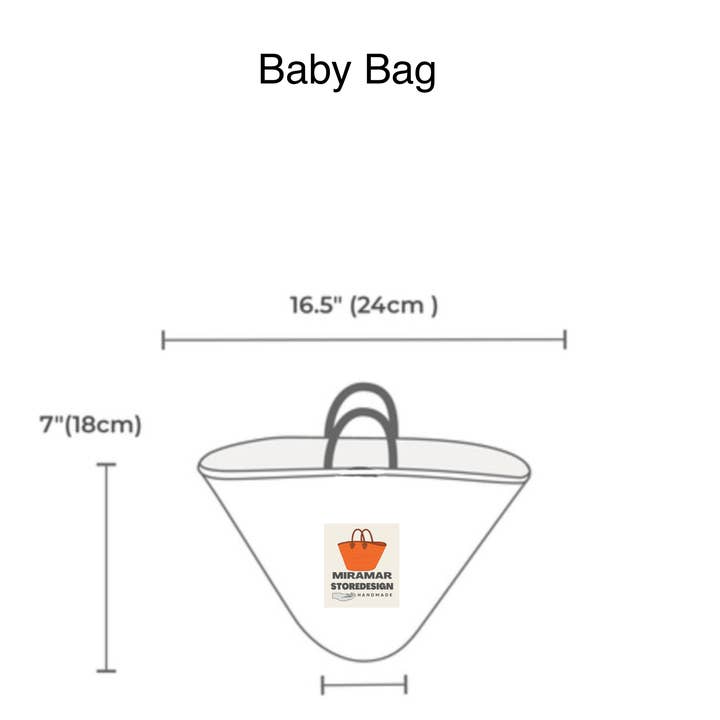 MIRAMAR Store – Saco de praia por atacado – Mini Bolsa de Palha - Cesta de Vime Personalizada Tamanho Bebé PomPomP's