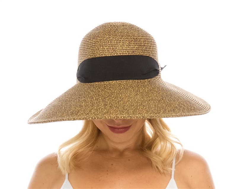 DNMC - Wholesale Straw Hat - Women's - Lampshade Straw Sun Hat - UPF 50+ Sun Protection - Unique D0