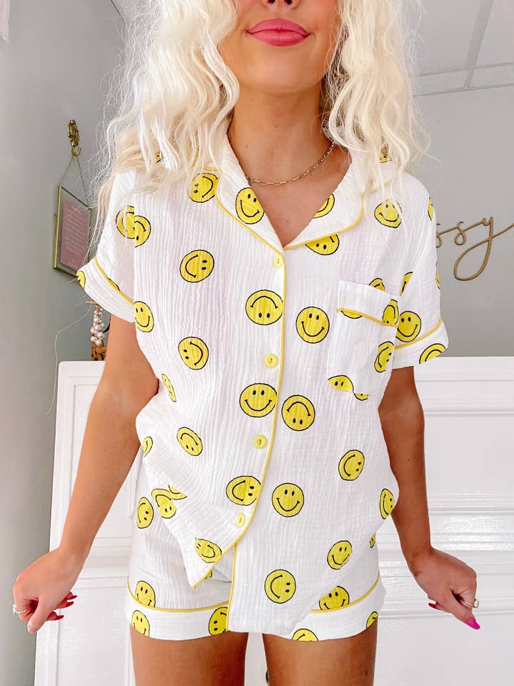 Sassy Shortcake Smiley Dreams Pajama Set - YELLOW for wholesale by Sassy Shortcake