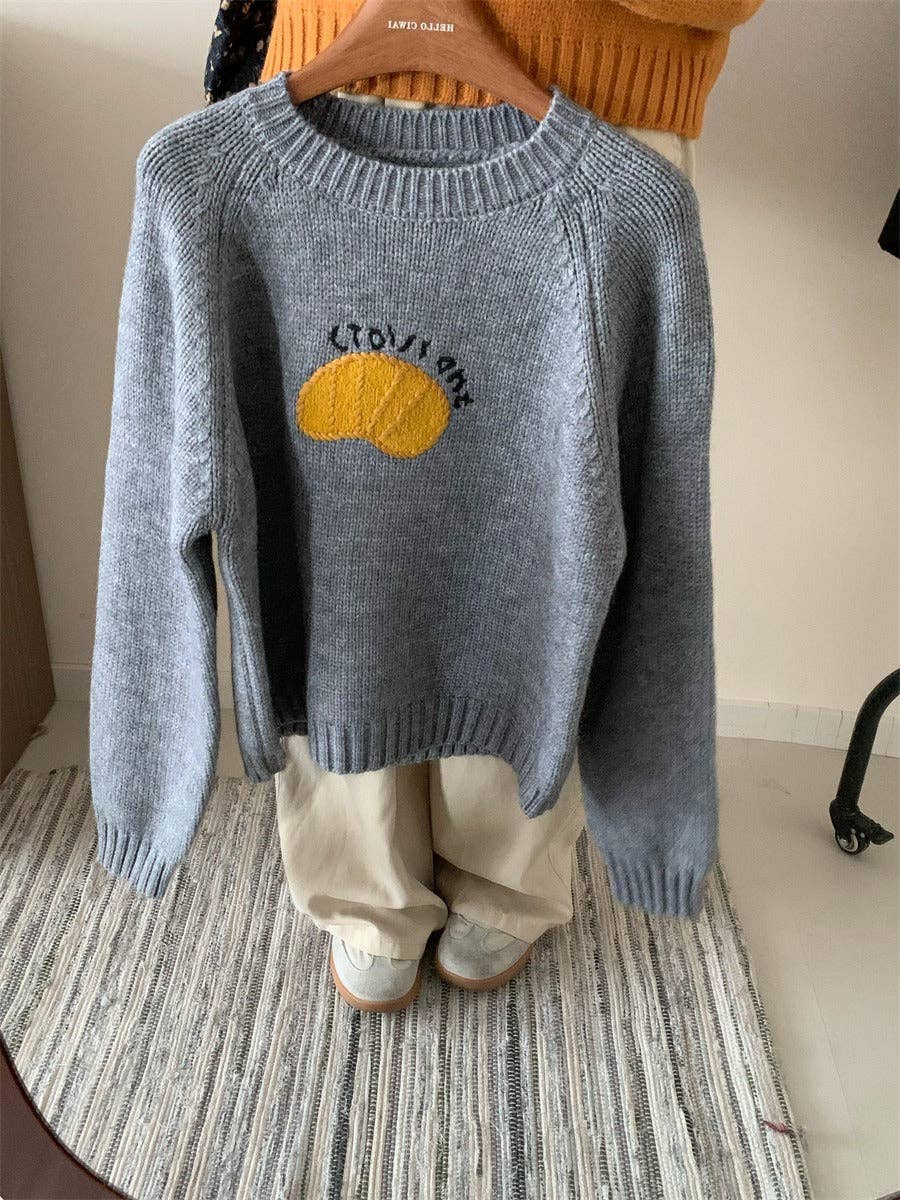 Marayn - Wholesale Knit Sweater - Women's - Cute Korean Style Cartoon Letter Knit Sweater28