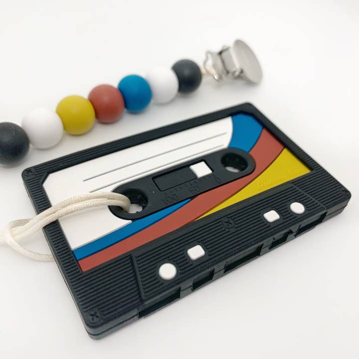 Gummy Chic - Wholesale Teether (Clip-On) - Baby - Retro Cassette Tape Teether Toy Beaded Clip - Newborn Gift2