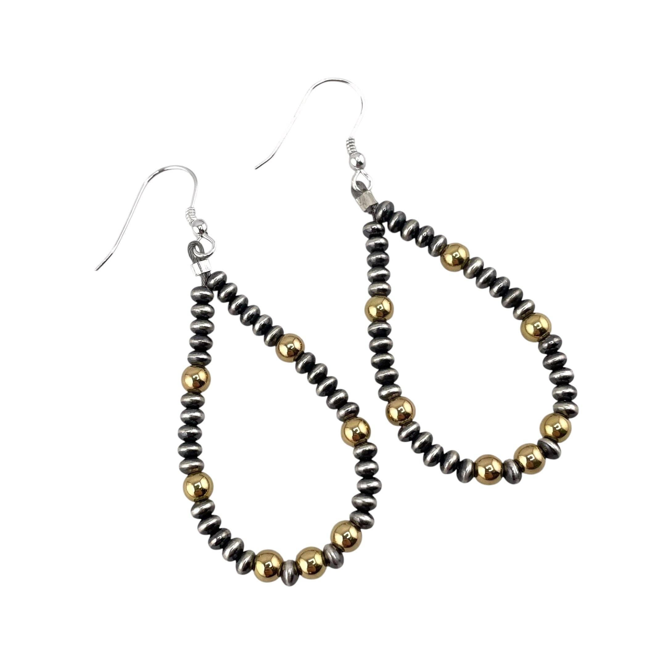 Select Lines - Vendita all'ingrosso Orecchini pendenti - Orecchini a goccia con perle miste Desert Pearl in argento sterling e oro 12K riempito1