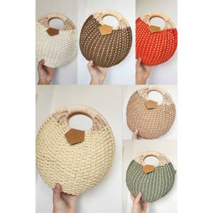 Source Hot Sale Cute magical heart-shaped basket Rattan Bag Handicraft Kid  Toys Wicker Kids Bag Wholesale Supplier on m.