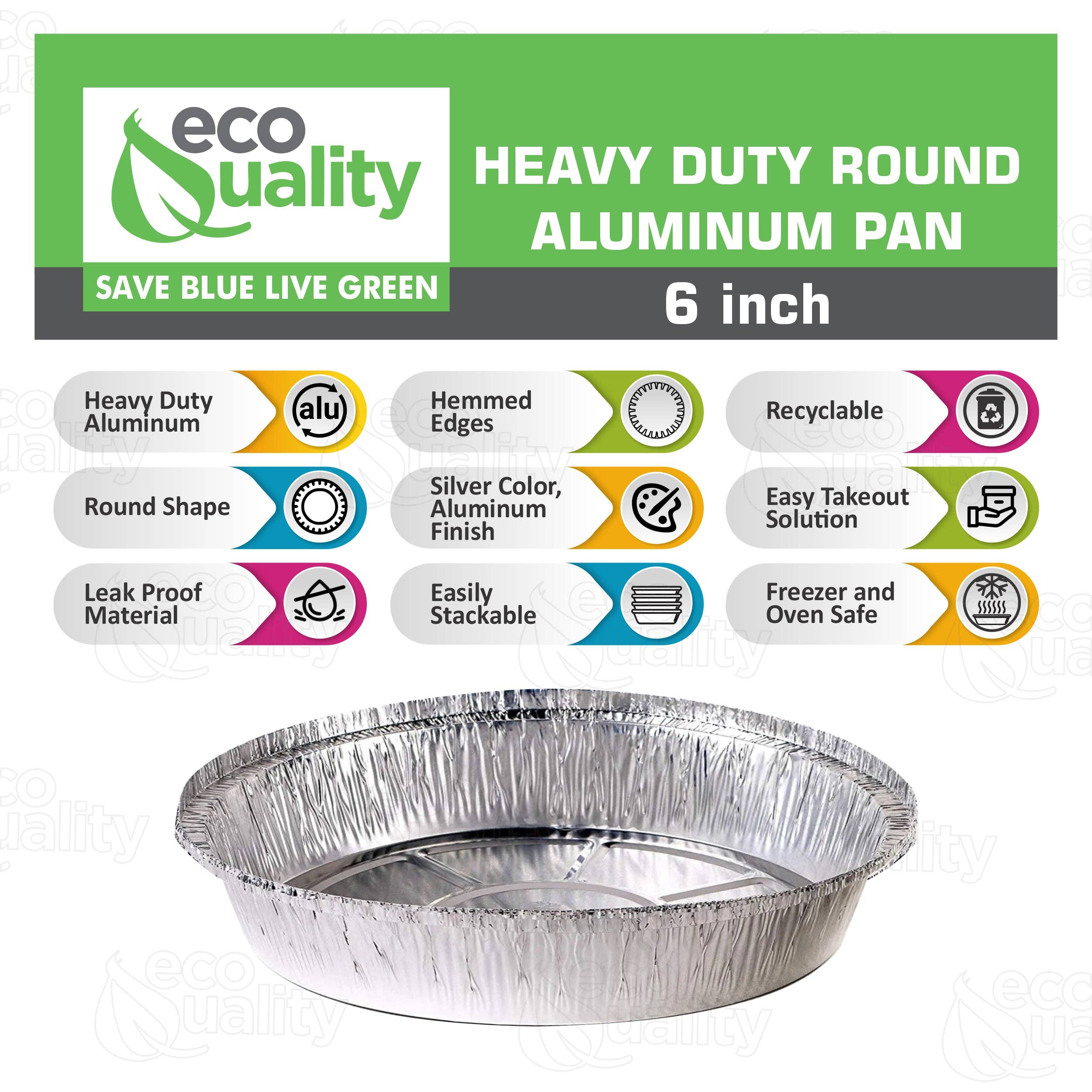 EcoQuality - Wholesale Baking Dish - 6" Disposable Round Aluminum Foil Take-Out Pans4