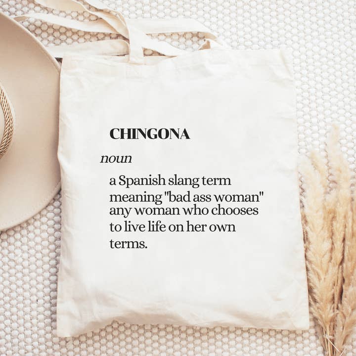 Chingona Definition, Cute Spanish Tote Bag, Independent for wholesale by Designs & Crafts By Mo