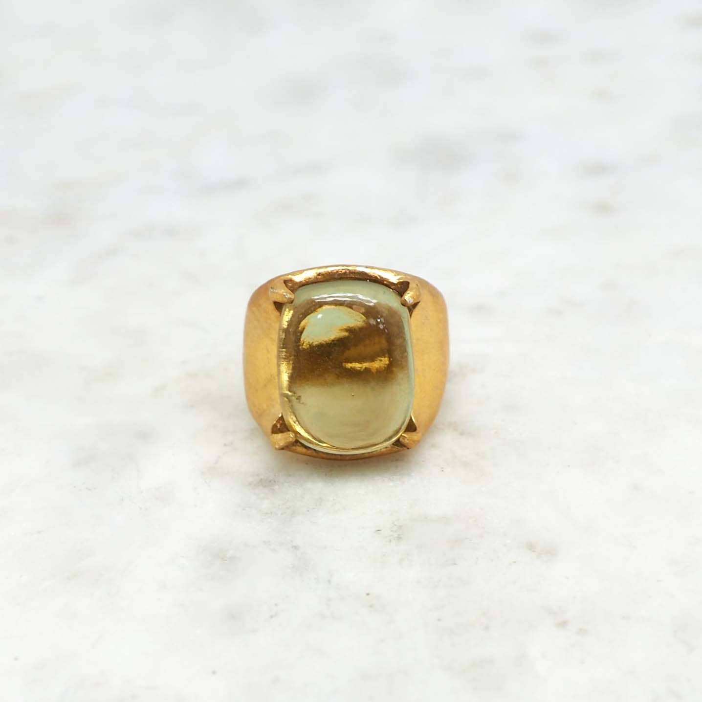 NIIKI PARIS – wholesale Cocktail/Statement Ring – Bonnie grön ametist - justerbar ring NCR1213GA