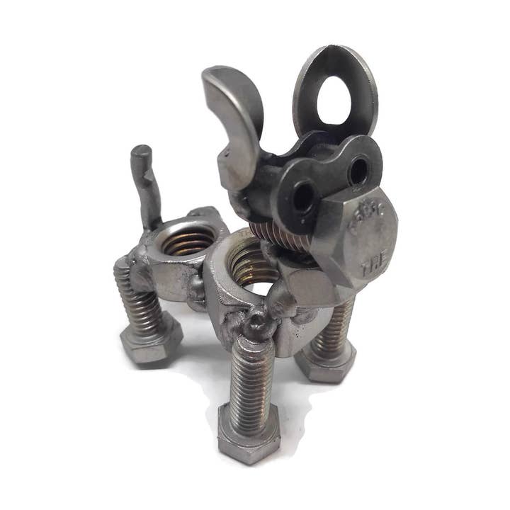 Metal Relic - Wholesale Decorative Figurine - Metal Short Eared Dog Figurine