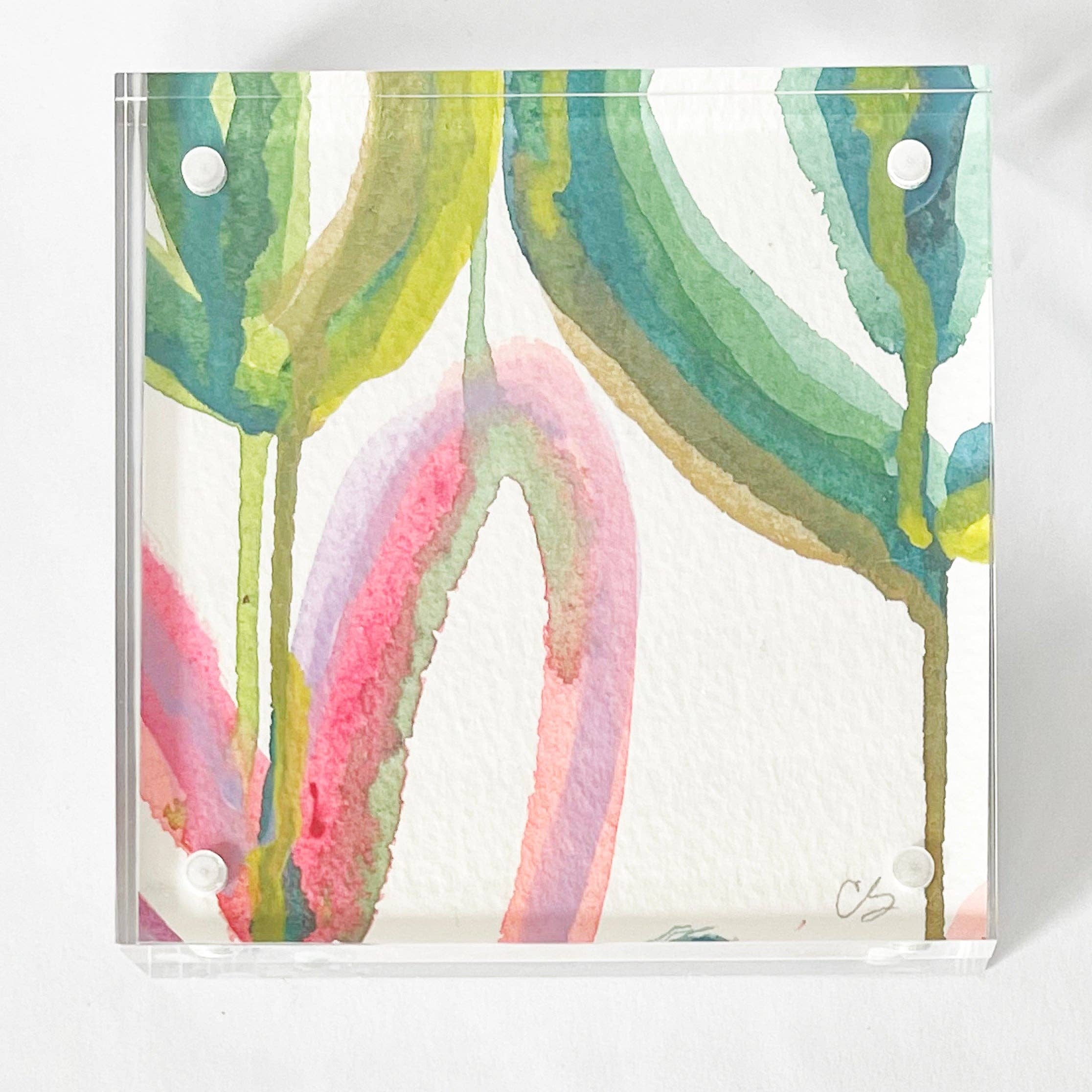 Carrie Song Art - Wholesale Painting/Drawing - Acrylic Block Heart Painting1