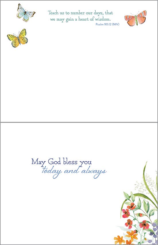 GINA B DESIGNS - Wholesale Verjaardagskaartje - Verjaardagswenskaart met Scripture - Spring Meadows1