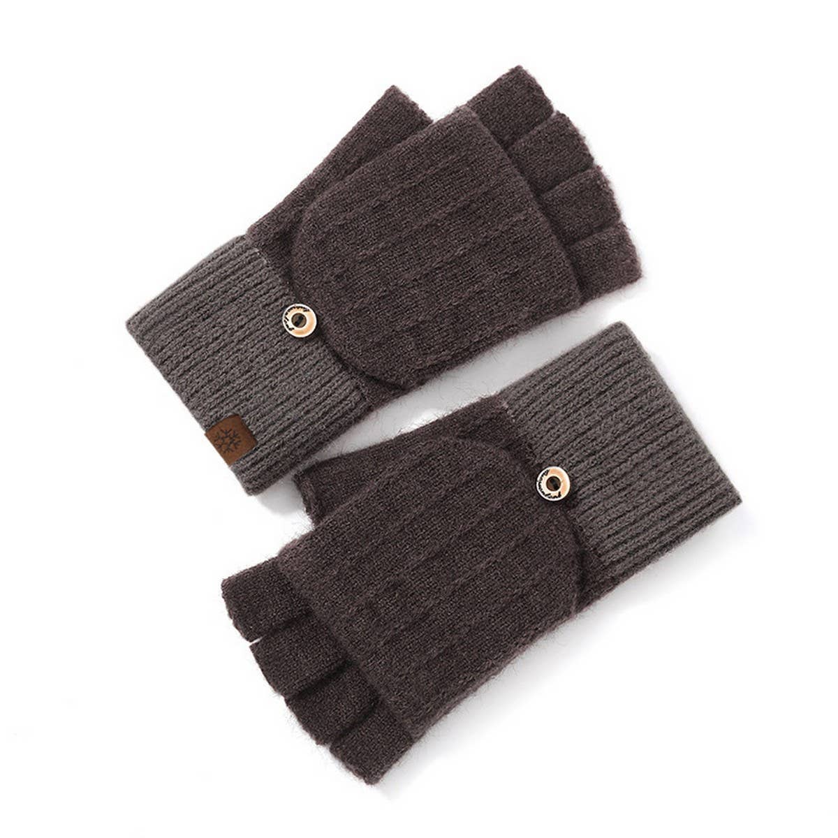 ACCITY - Wholesale Gloves - Women's - WINTER WOMEN'S HALF FINGER FLAP KNIT GLOVES_CWAG03844