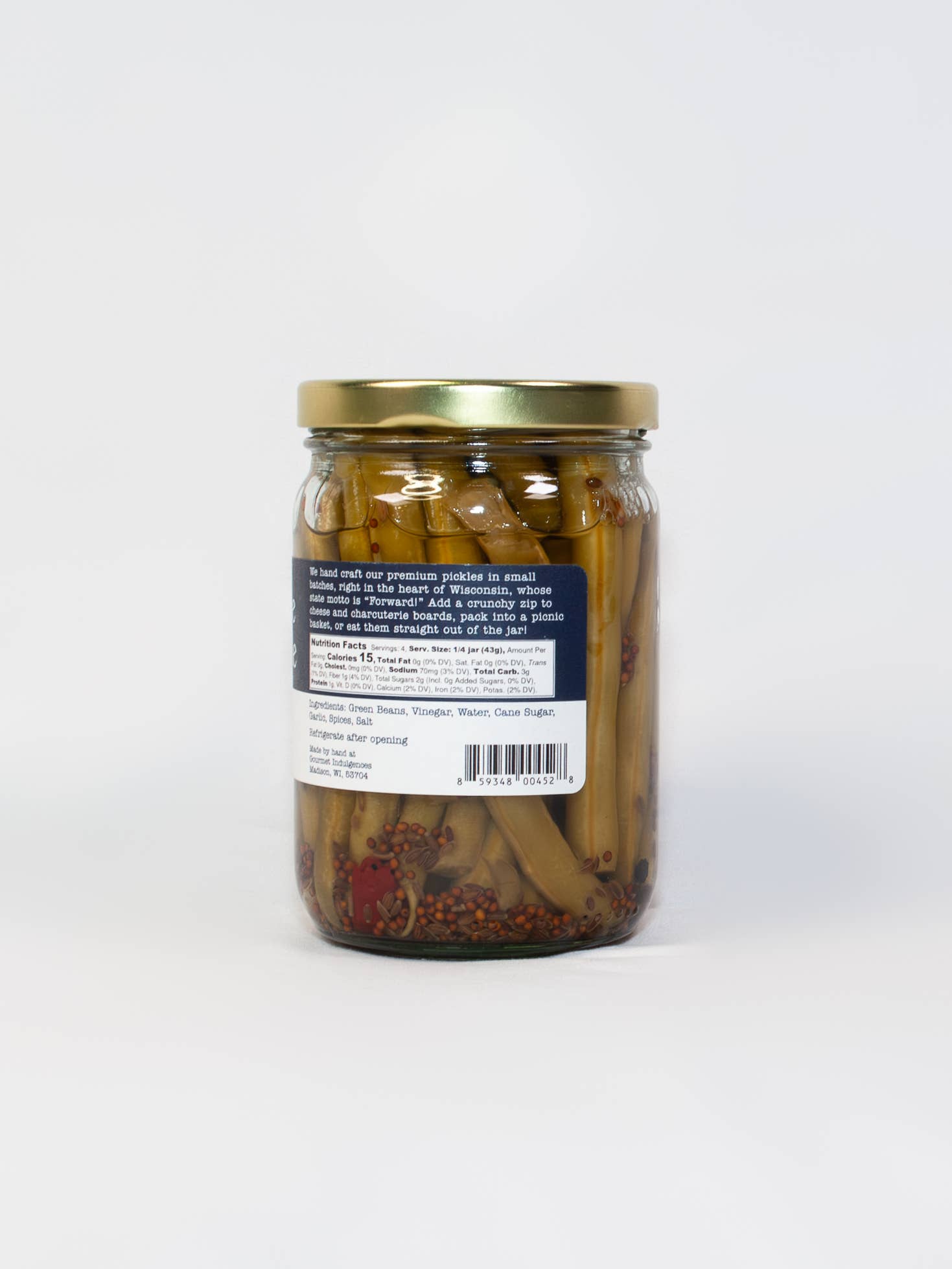 Gourmet Indulgences, LLC (dba Quince & Apple Company) - Wholesale Pickled Vegetables - Pickled Dilly Beans - Case of 12 - 12 oz Jars  2