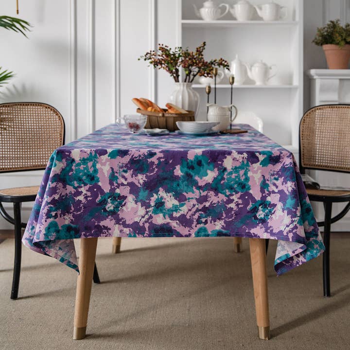 ACCITY - Wholesale Tablecloth - TIE-DYE CAMOUFLAGE PRINTED PASTORAL TABLECLOTH_CWMM0975