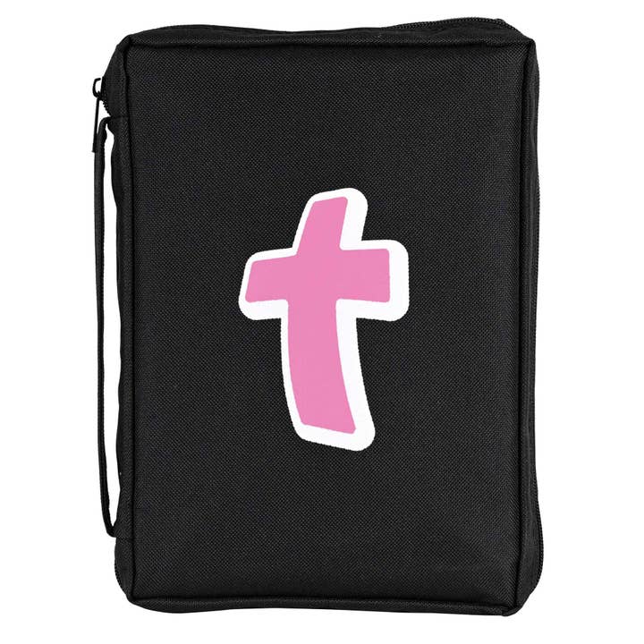 Bible Cover Pink Cross Black Large for wholesale by Dicksons