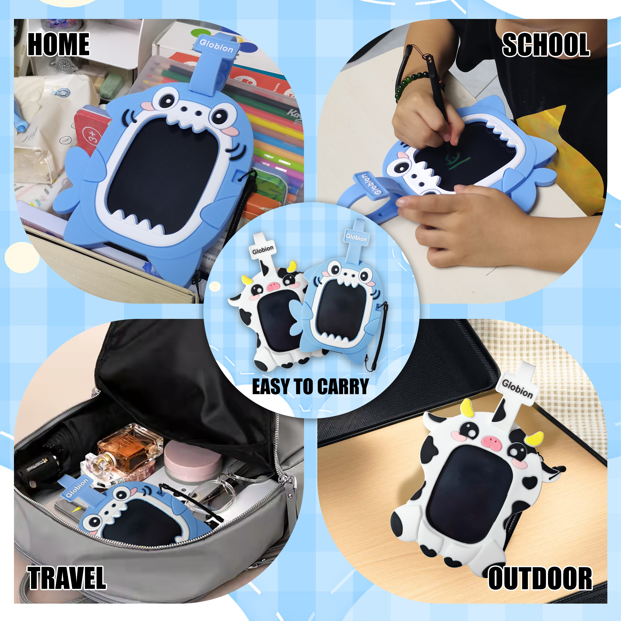 Globion - Wholesale Toy Plane - Kids - Kids Doodle Pad - Animal series - BABY COW & BABY SHARK5