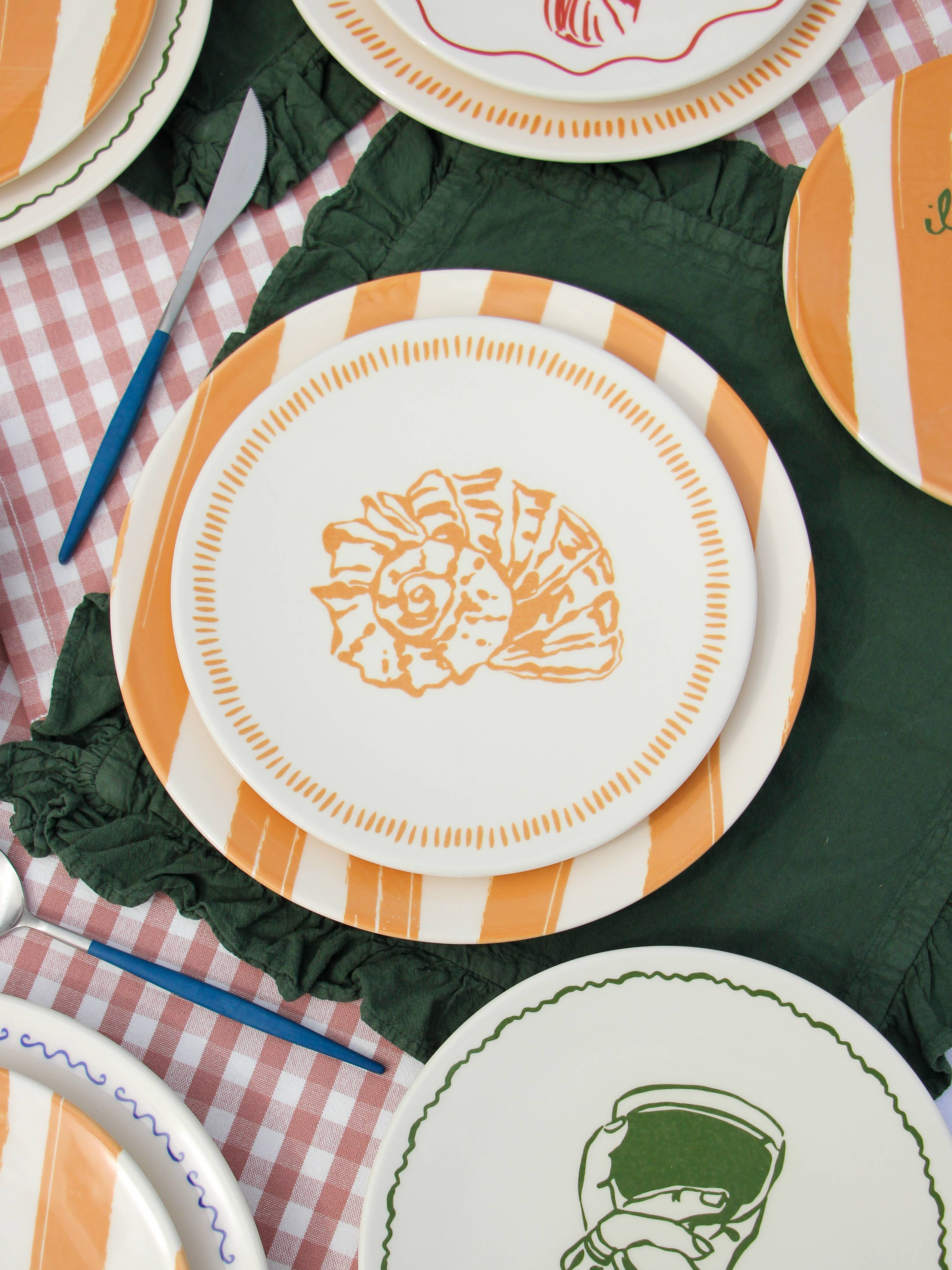 Pó de Barro - Wholesale Dinner Plate - Dinnerware Set of 4 Plates Vacay Mood Mix Yellow0